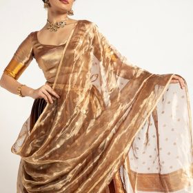 Antique Gold Tissue Silk Dupatta