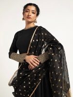 Black Organza Silk Dupatta