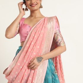 Peach Georgette Dupatta