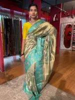 Blue Banarasi Tissue Silk Saree