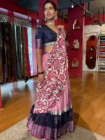 Pink Silk Lehenga Set OF 3 - Image 4