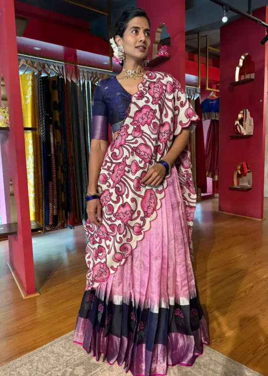 Pink Silk Lehenga Set OF 3